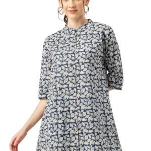 Printed Mandarin Collar top – Casual & Chic (S-3XL)